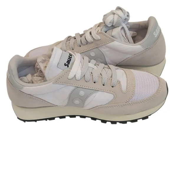 NIB Saucony Vintage Jazz Original Men's 6 Women's 7.5 White/Grey/Beige - Picture 8 of 16
